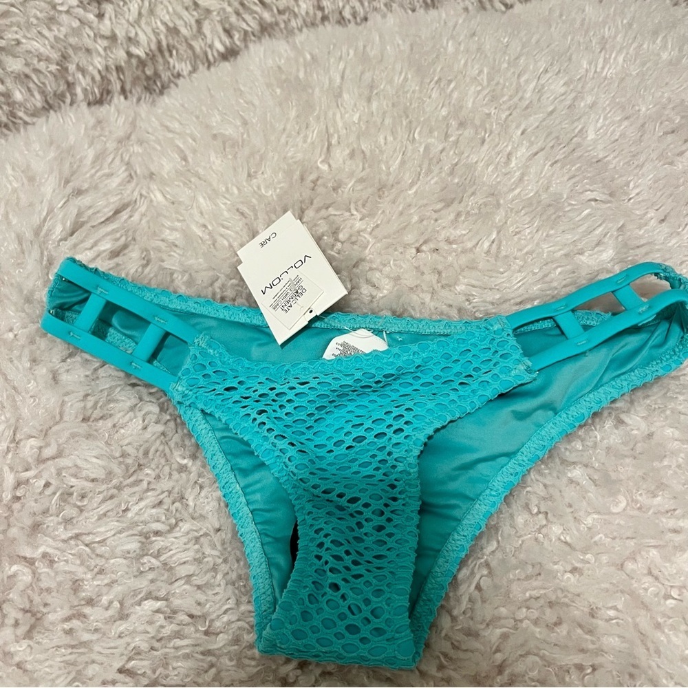 Volcom Mint Green Love & Haight Retro Bikini Swim Bottom XSMALL NWT